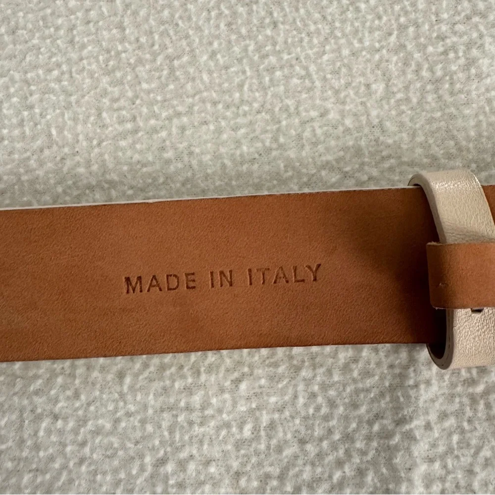Cole Haan Cream Off White Leather Belt Women Size Small